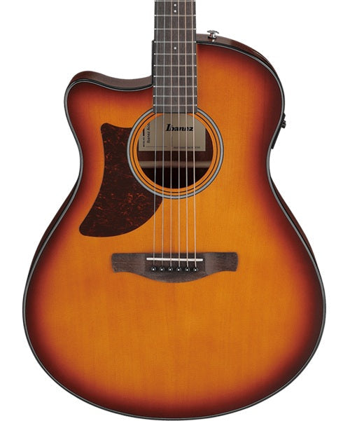 Ibanez Guitarra Electroacústica Natural/Sombreado Café AAM50LCE-OLB Zurda, Serie Advanced Acoustic