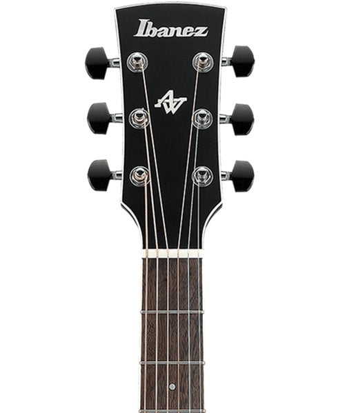 Ibanez Guitarra Electroacústica Okume Negro Erosionado Mate AW84CE-WK, Serie Artwood