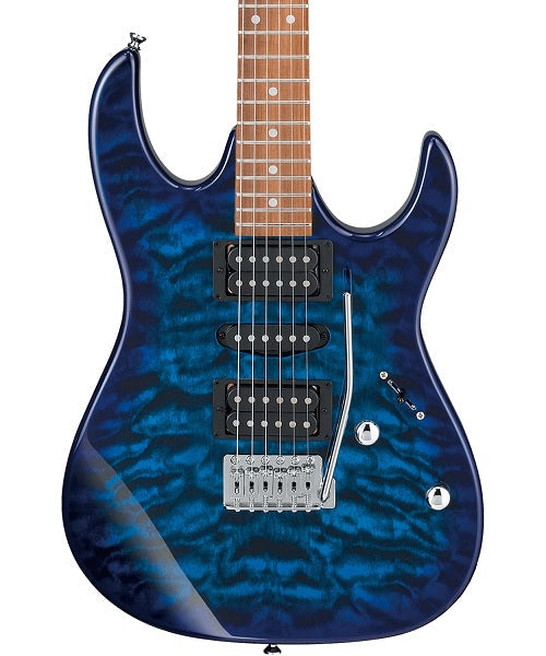 Guitarra Eléctrica Ibanez Gio GRX70QA-TBB Azul Sombreado Transparente