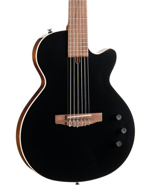 Guitarra Electroacústica Cort Sunset Nylectric II Negra con Funda