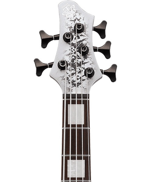 Exclusiva en Veerkamp Online Ibanez Bajo Eléctrico 5 Cuerdas BTB25TH5-SLM Gris Texturizado/Sombreado Plata Mate, Serie BTB 25TH Anniversary