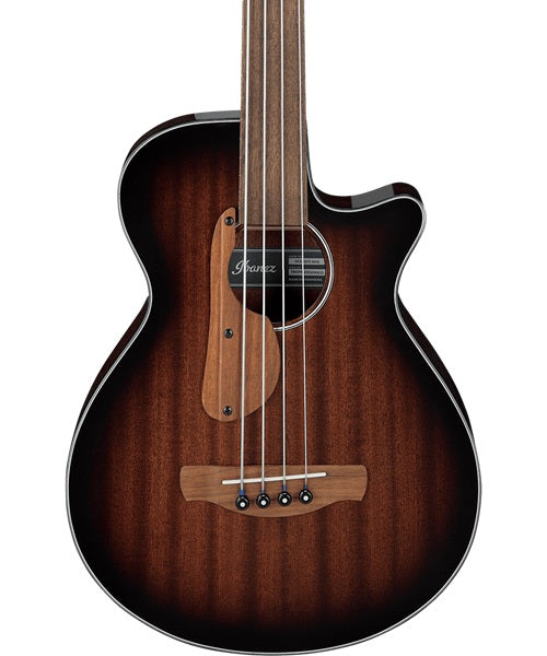 Bajo Electroacústico Ibanez AEG Fretless AEGB24FE-MHS Caoba Sombreado Negro