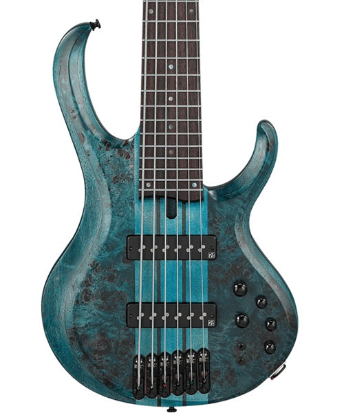 Exclusiva en Veerkamp Online Ibanez Bajo Eléctrico 6 Cuerdas BTB946-COL Gris Entintado Azul, Serie BTB