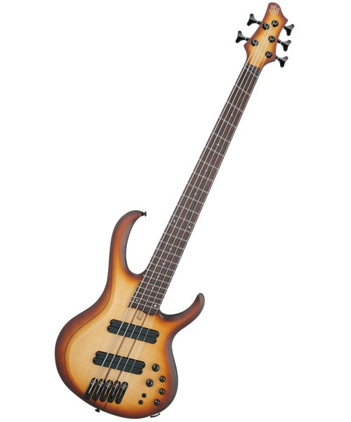 Exclusiva en Veerkamp Online Ibanez Bajo Eléctrico 5 Cuerdas BTB705LM-NNF Natural/Sombreado Café Mate, Serie BTB Bass Workshop