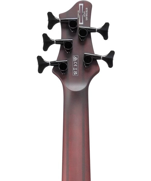 Exclusiva en Veerkamp Online Ibanez Bajo Eléctrico 5 Cuerdas BTB705LM-NNF Natural/Sombreado Café Mate, Serie BTB Bass Workshop