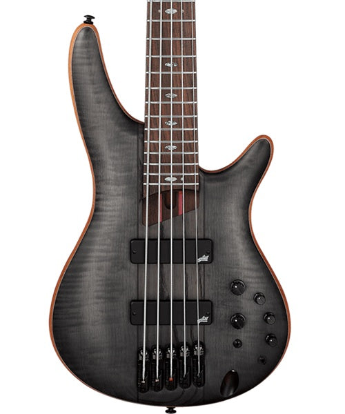 Bajo Eléctrico 5 Cuerdas Ibanez SR1455DW-TGF Entintado Gris Mate con Funda, SR Premium