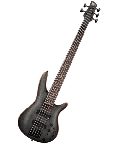 Bajo Eléctrico 5 Cuerdas Ibanez SR1455DW-TGF Entintado Gris Mate con Funda, SR Premium