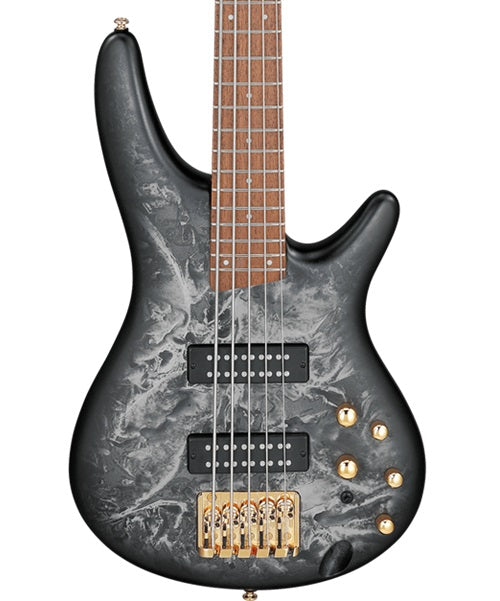 Bajo Eléctrico Ibanez SR305EDX-BZM Gris Texturizado Sombreado Negro Mate de 5 Cuerdas