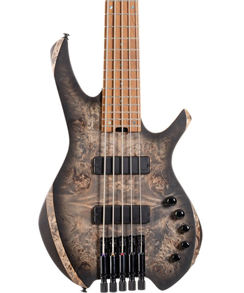 Bajo Eléctrico Cort Artisan Space 5 SDB 5 Cuerdas Natural Sombreado Negro Mate con Funda