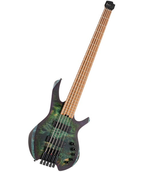 Bajo Eléctrico Cort Artisan Space 5 SDG 5 Cuerdas Entintado Verde Sombreado Morado Mate con Funda