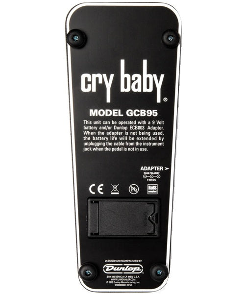 Pedal Dunlop Cry Baby GCB95 Standard Wah para Guitarra Eléctrica
