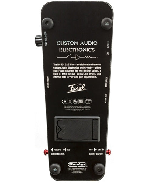 Pedal Dunlop Cry Baby MC404 CAE Wah para Guitarra Eléctrica
