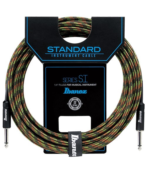 Cable Ibanez SI20-CGR Negro Verde Recto/Recto 6.10m