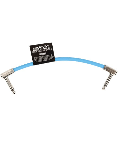 Cable de Parcheo Ernie Ball Flex Patch 6455 Azul Angulado/Angulado 1 pieza 15.24cm