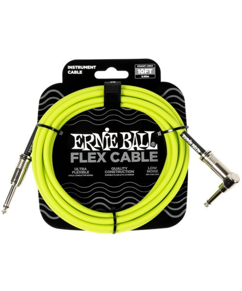 Cable Ernie Ball Flex 6465 Verde Recto/Angulado 3.048m