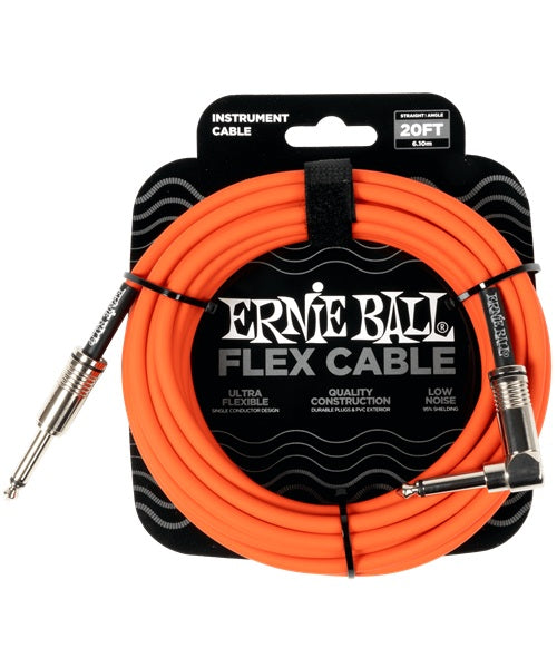 Cable Ernie Ball Flex 6467 Anaranjado Recto/Angulado 6.10m