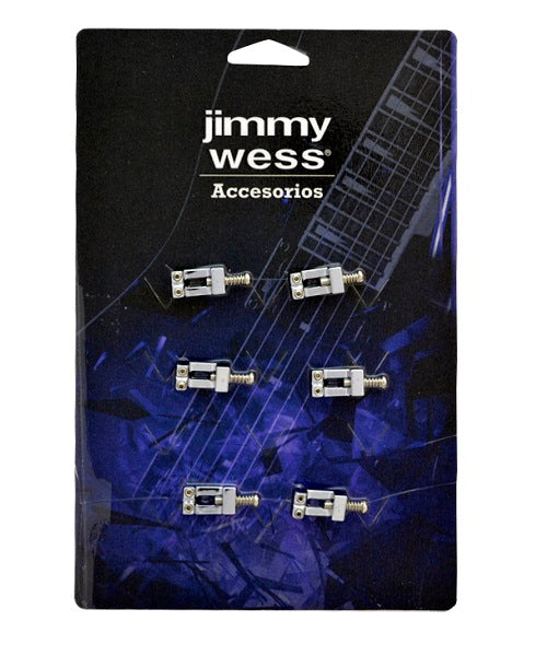 Silleta Jimmy Wess SGSD-02CR-CK Cromada para Guitarra Eléctrica (6 pzas)