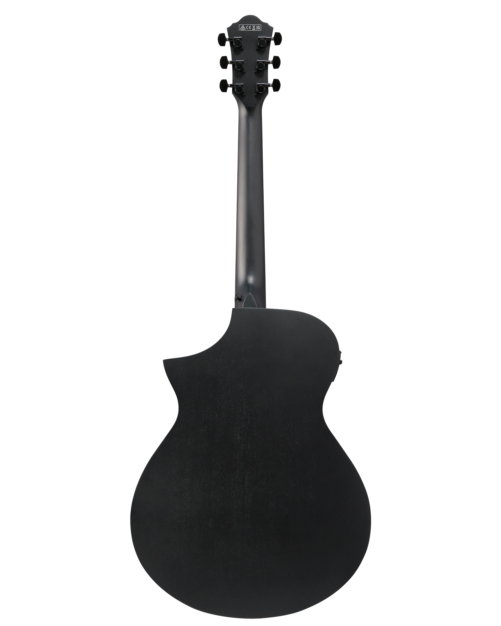 Ibanez Guitarra Electroacústica Picea Negro Mate AEWC621-BOT, Serie AEWC