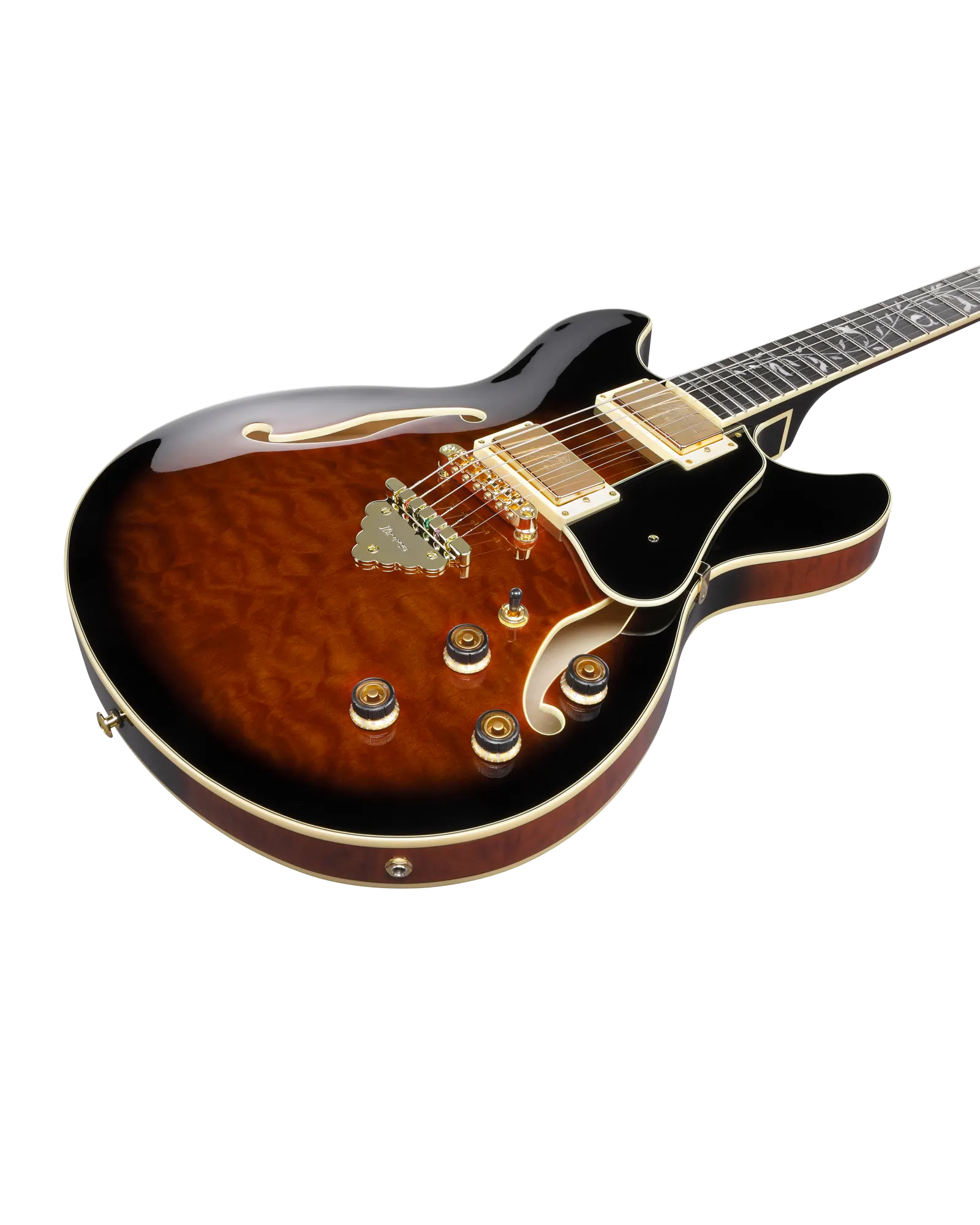 Guitarra Eléctrica Ibanez Artcore Expressionist AS93QMSP-DBS Café Sombreado Negro