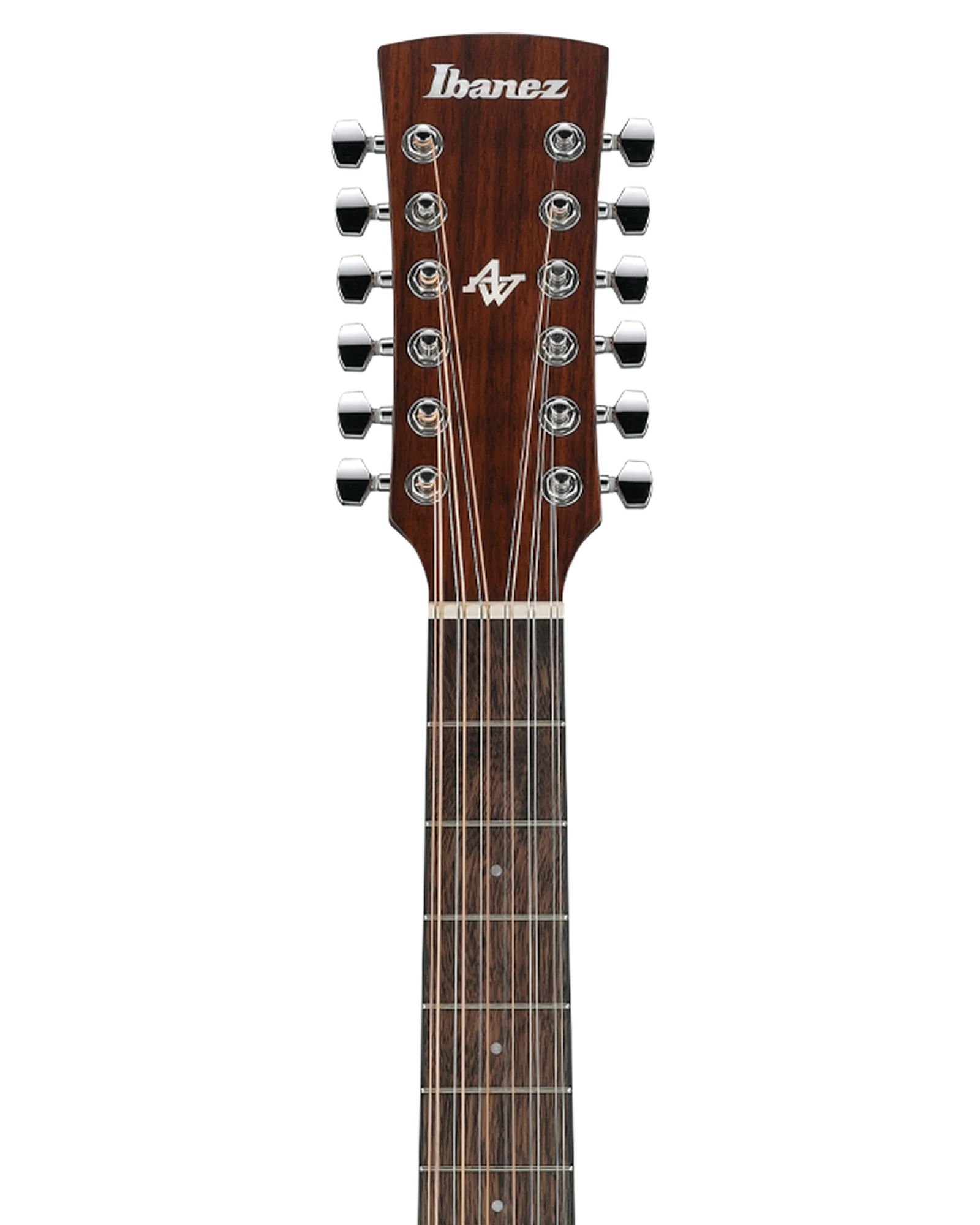 (Detalle en el tacon) Guitarra Electroacústica Ibanez Artwood AW5412CE-OPN de 12 Cuerdas