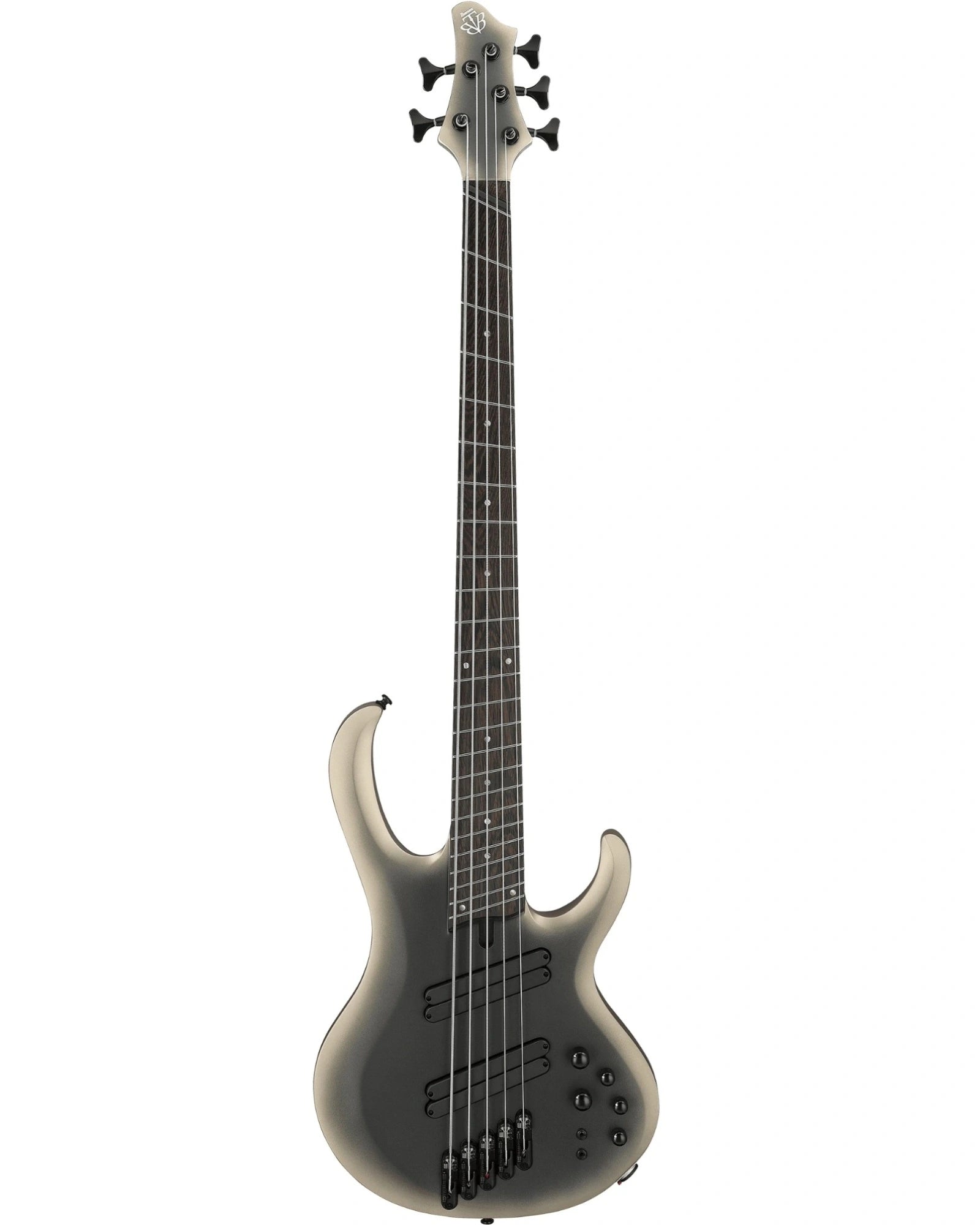 Bajo Eléctrico Ibanez BTB Bass Workshop BTB605MS-SOM Negro/Sombreado Plateado Mate con Estuche de 5 Cuerdas