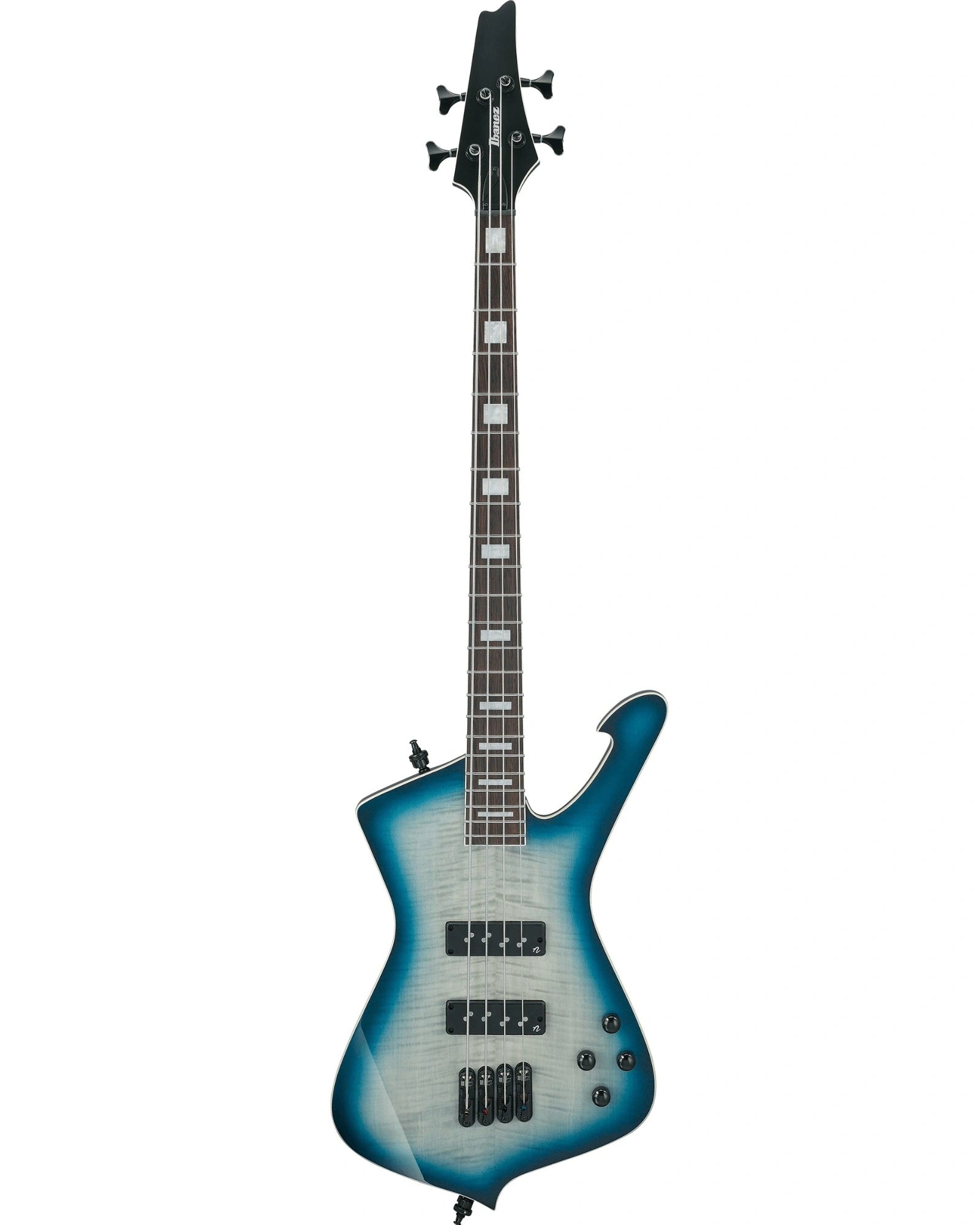 Bajo Eléctrico Ibanez Iceman ICB720FM-CBS Entintado Blanco/Sombreado Azul Negro con Funda