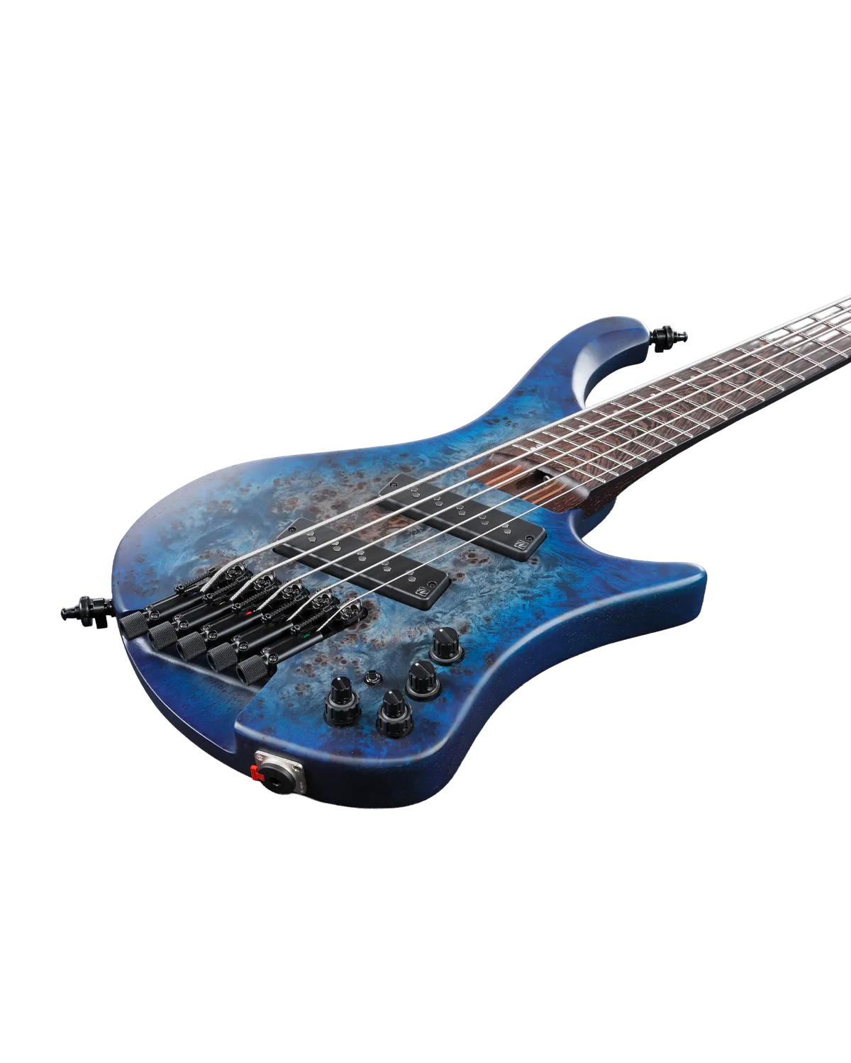 Bajo Eléctrico Ibanez Bass Workshop EHB1505MS-PLF Azul Veteado Mate con Funda de 5 Cuerdas