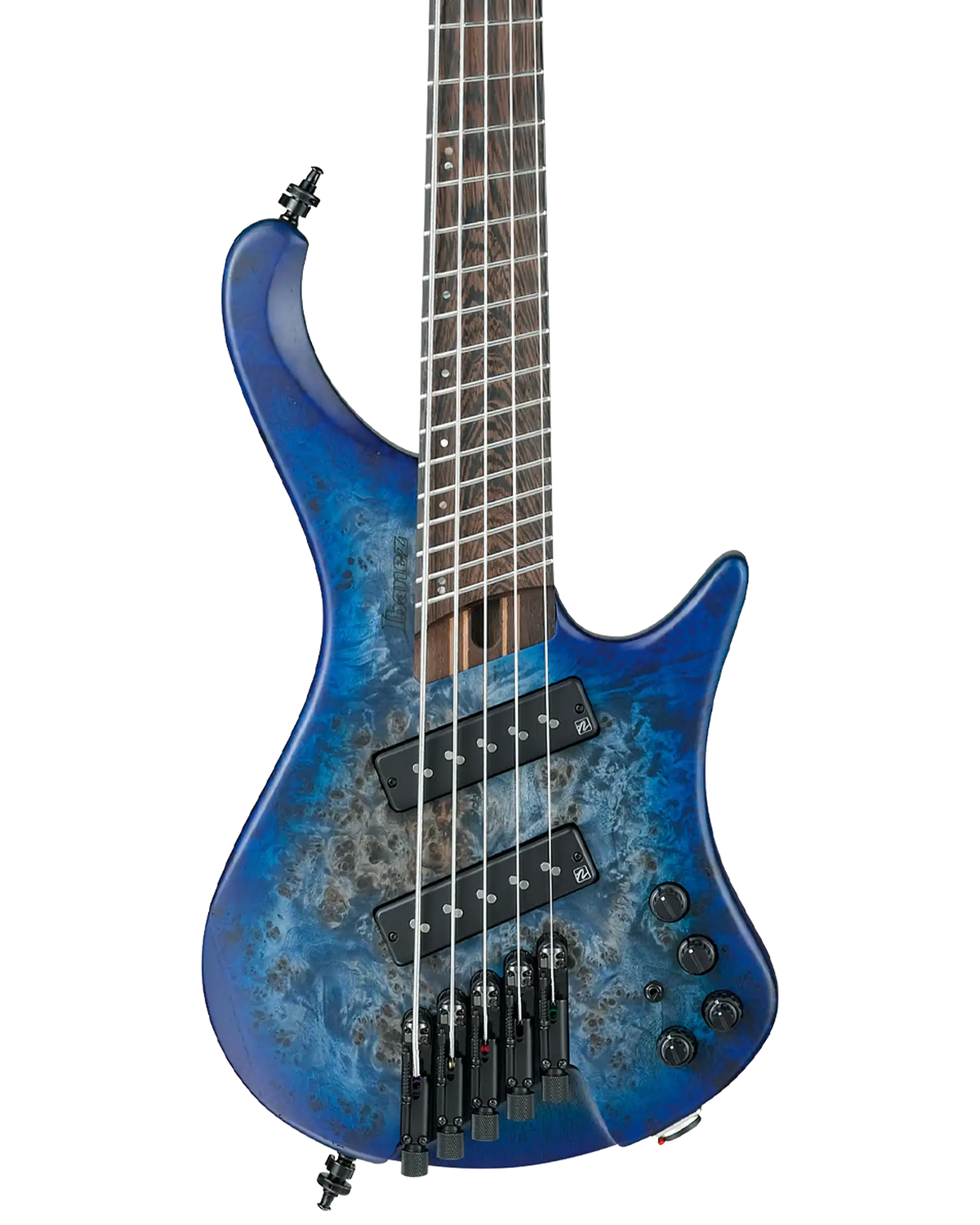 Bajo Eléctrico Ibanez Bass Workshop EHB1505MS-PLF Azul Veteado Mate con Funda de 5 Cuerdas