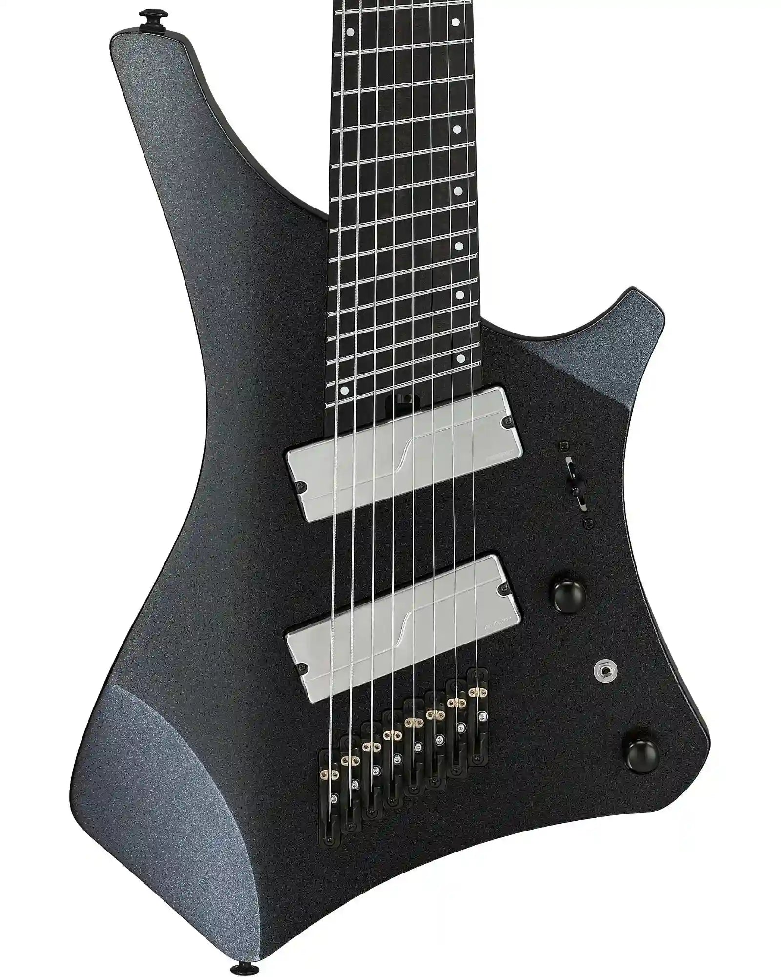 Guitarra Eléctrica Ibanez A528-IPT Alpha Gris con Funda de 8 Cuerdas