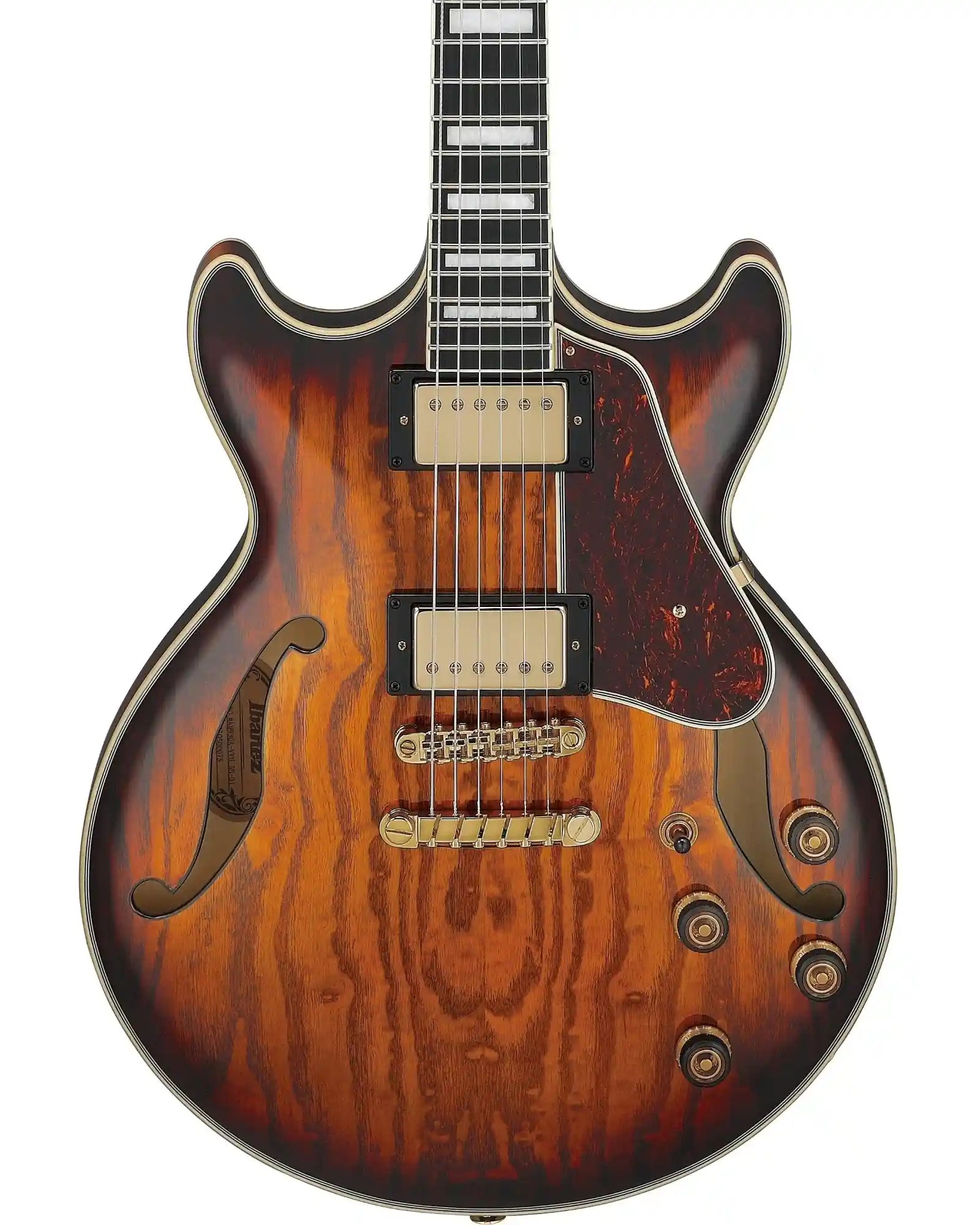 Guitarra Eléctrica Ibanez Artcore Expressionist AM93QA-VVH Entintado Café/Sombreado Café