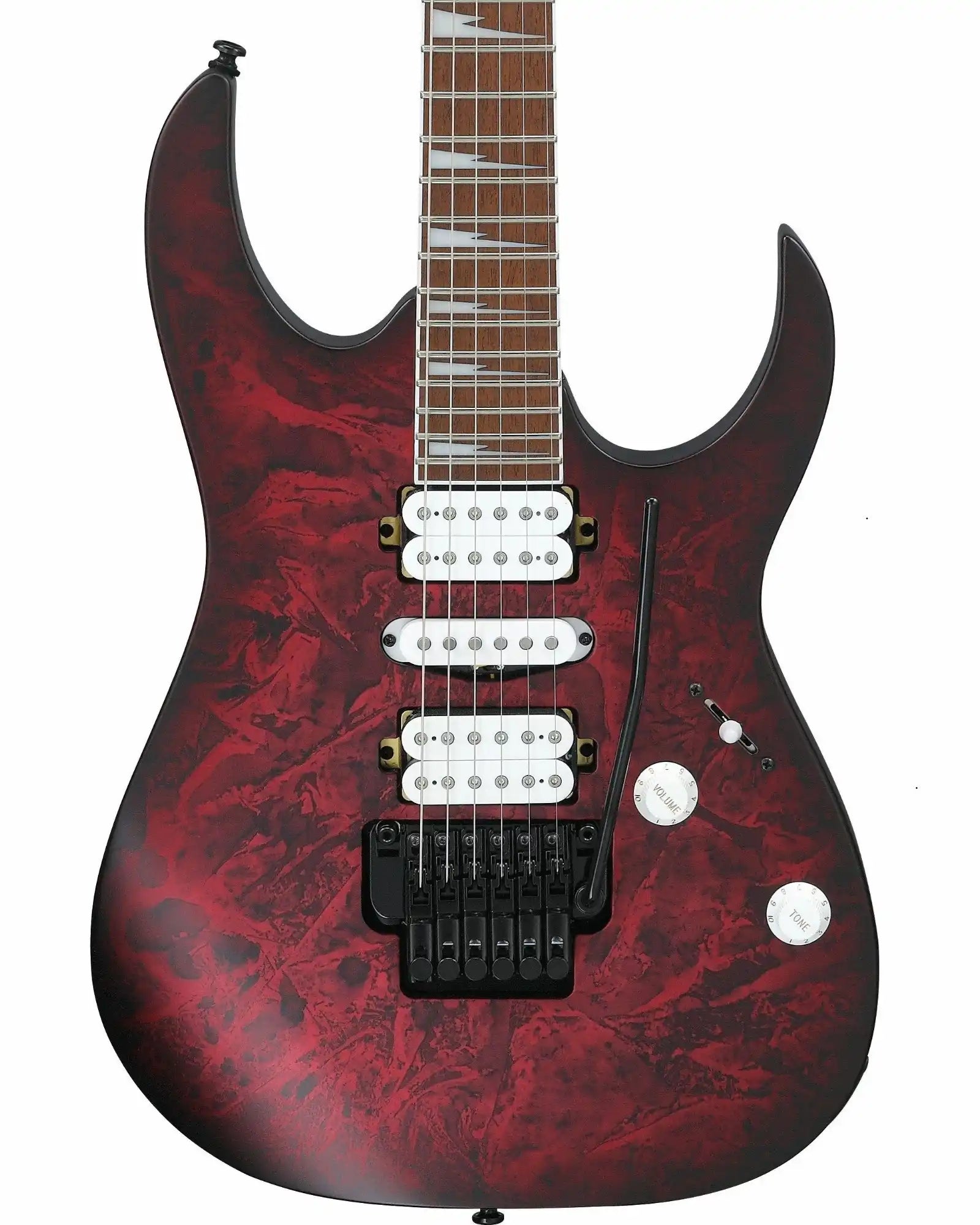 Guitarra Eléctrica Ibanez RG470DXW-WZM Vino Texturizado/Sombreado Negro Mate