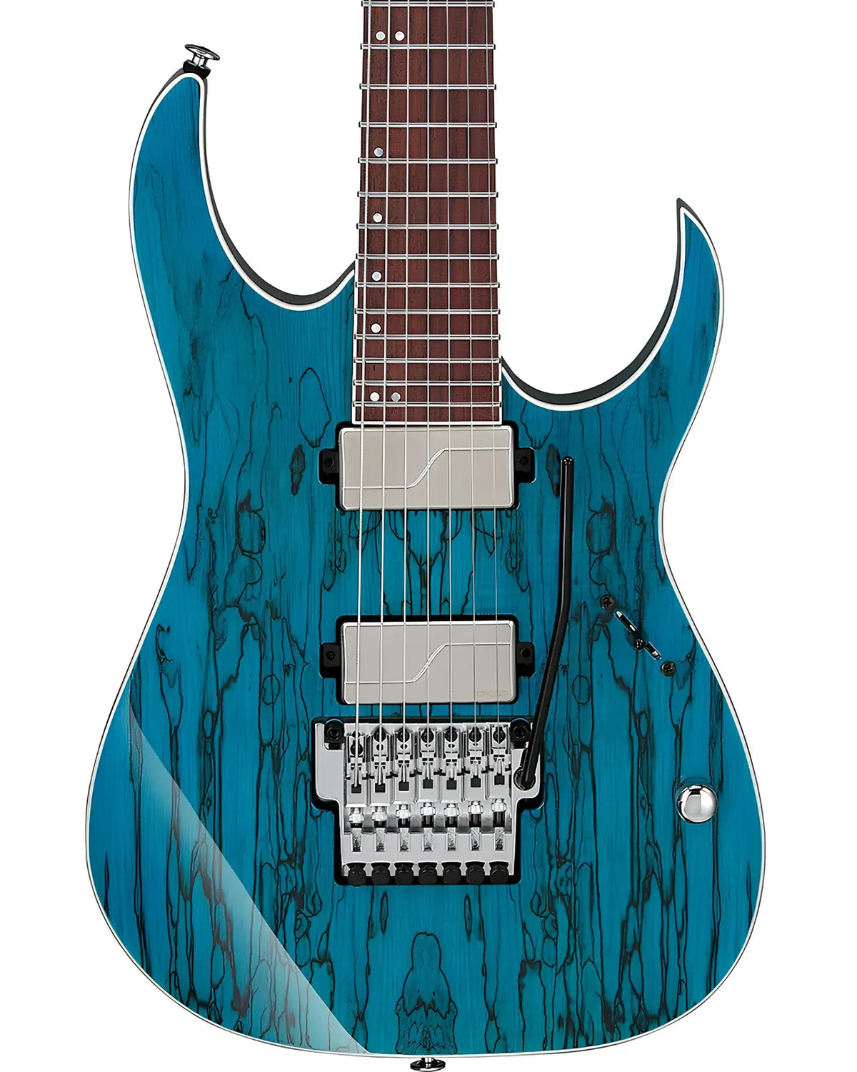 Guitarra Eléctrica Ibanez HZK1 Signature Hazuki Entintado Azul con Estuche de 7 Cuerdas