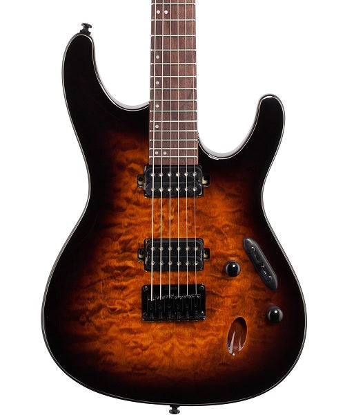 Guitarra Eléctrica Ibanez S621QM-DEB Café Sombreado