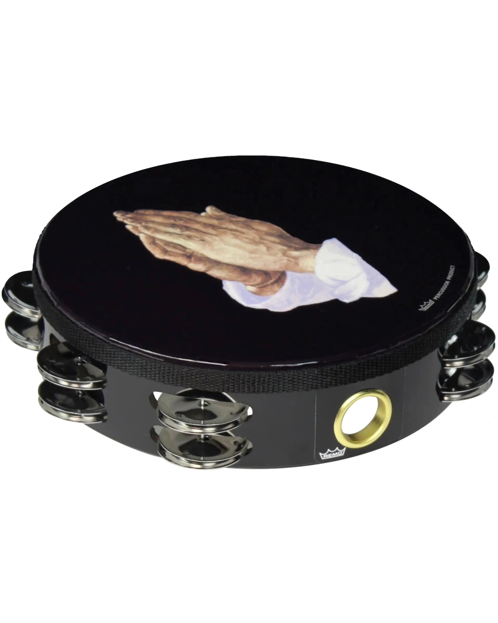 Pandero REMO 2 Hileras de Rintintines 8" Praying Hands
