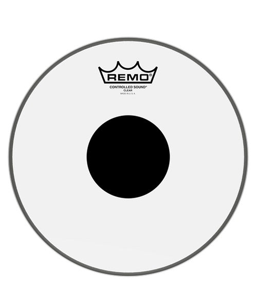 Remo Parche 6" CS-0306-10 Controlled Sound Centro Negro Transparente