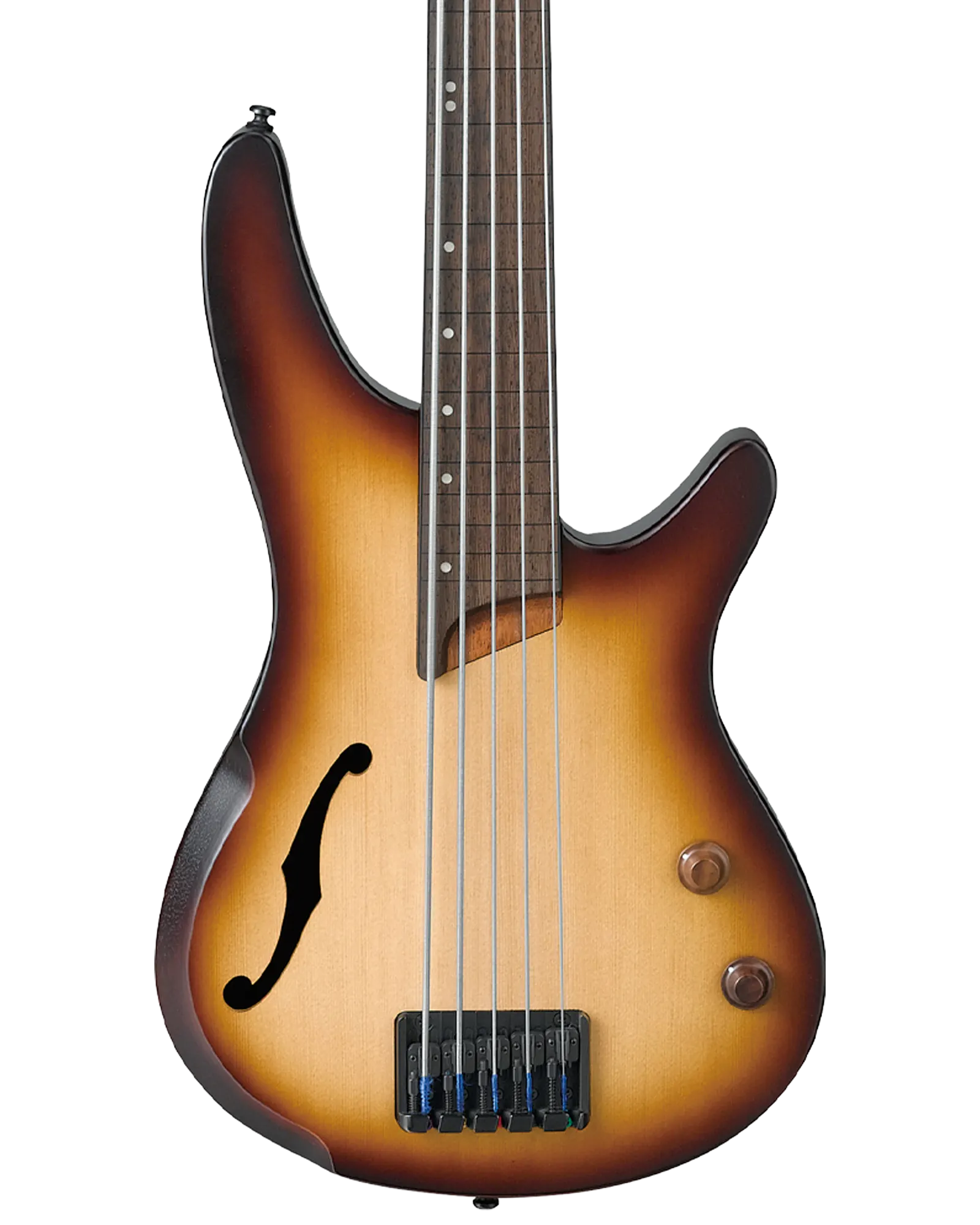 Bajo Eléctrico Ibanez SR Bass Workshop SRH505F-NNF Natural Sombreado Café Mate Fretless de 5 Cuerdas