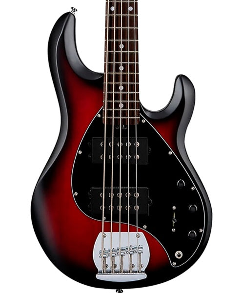 Sterling S.U.B. Series Bajo Eléctrico 5 Cuerdas Entintado Vino/Sombreado Negro Mate ST-RAY5HH-RRBS-J1, StingRay 5 HH