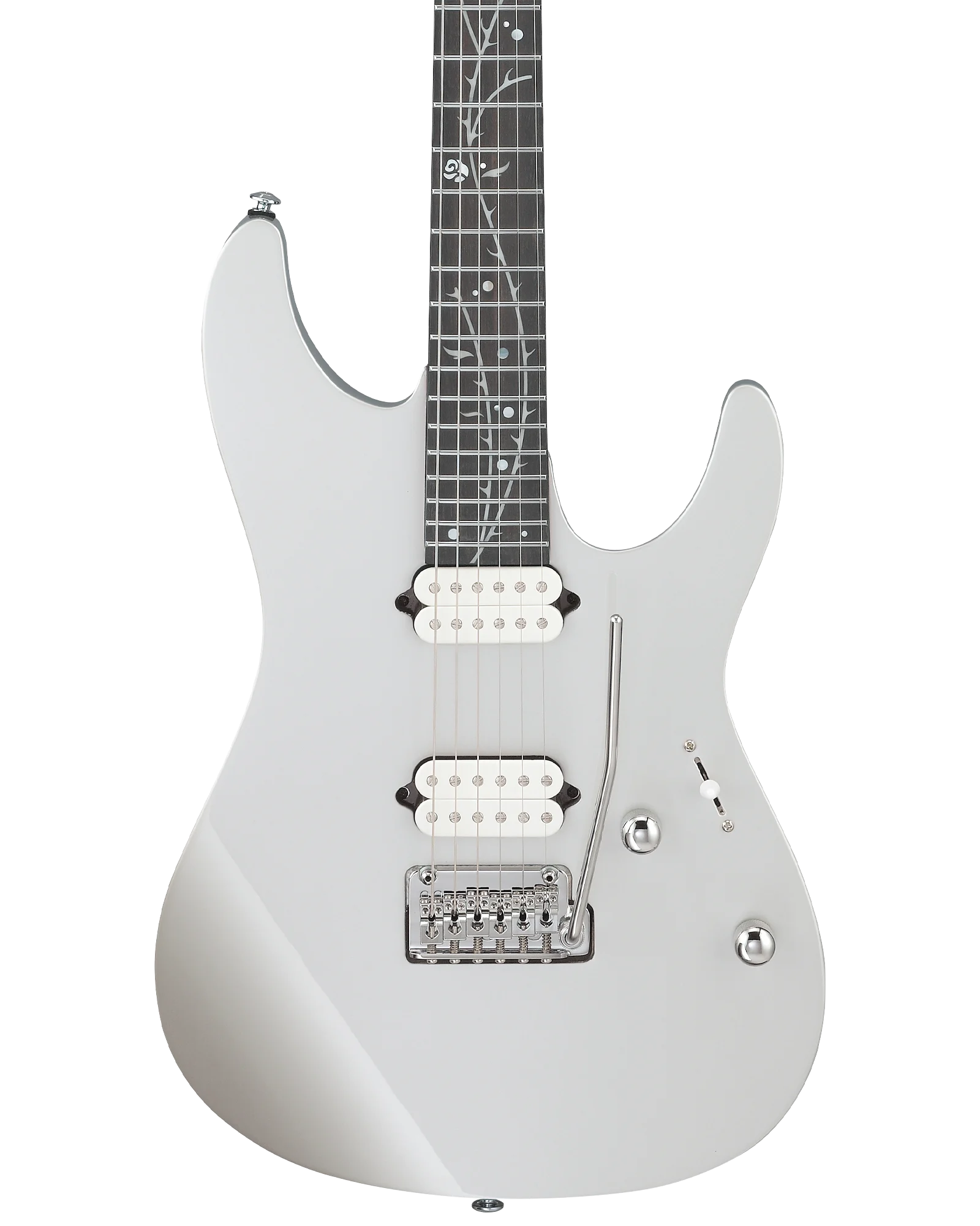 Guitarra Eléctrica Ibanez Signature Tim Henson TOD10 Plata Brillante con Funda