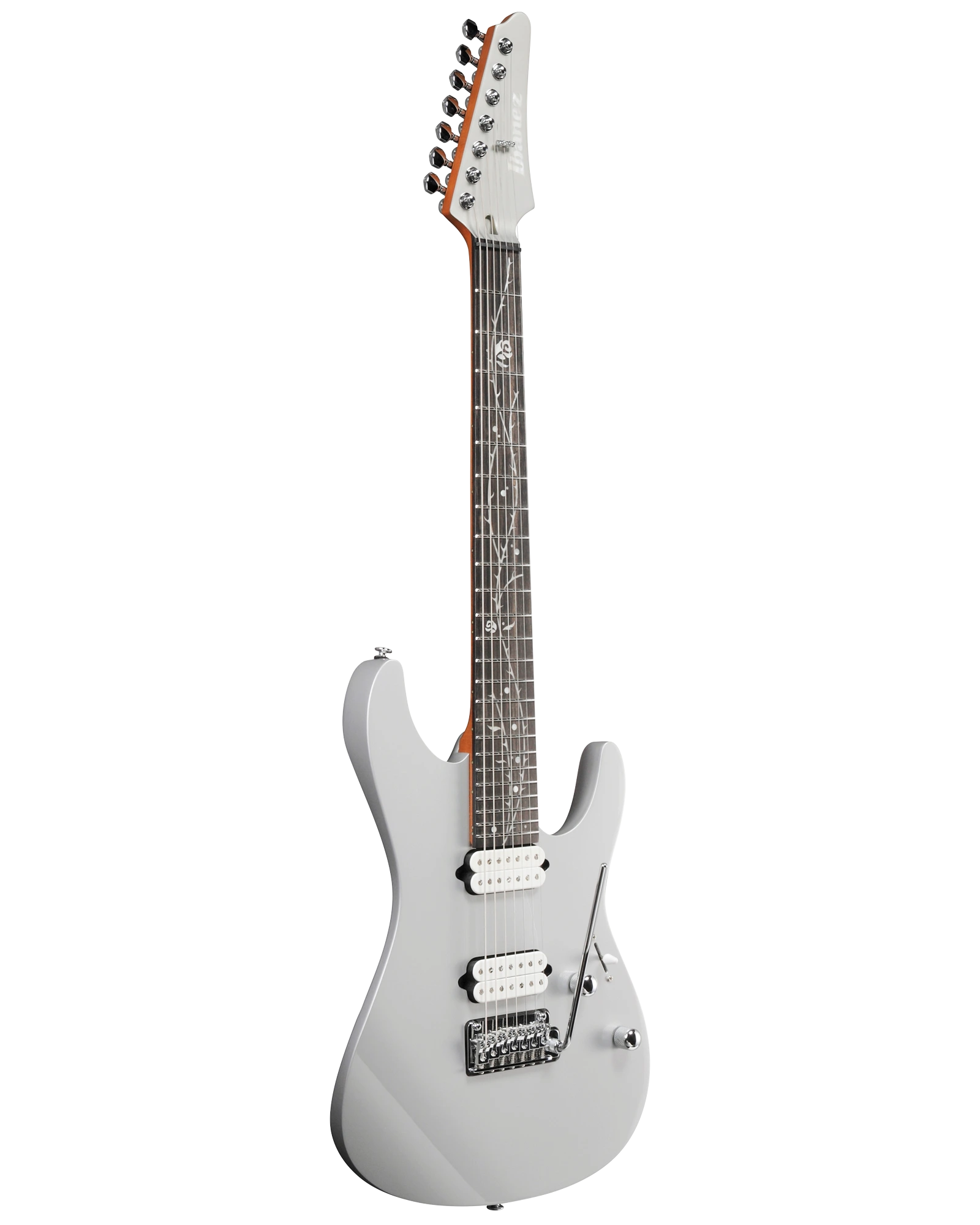Guitarra Eléctrica Ibanez Signature Tim Henson TOD70 Plata Brillante con Funda de 7 Cuerdas