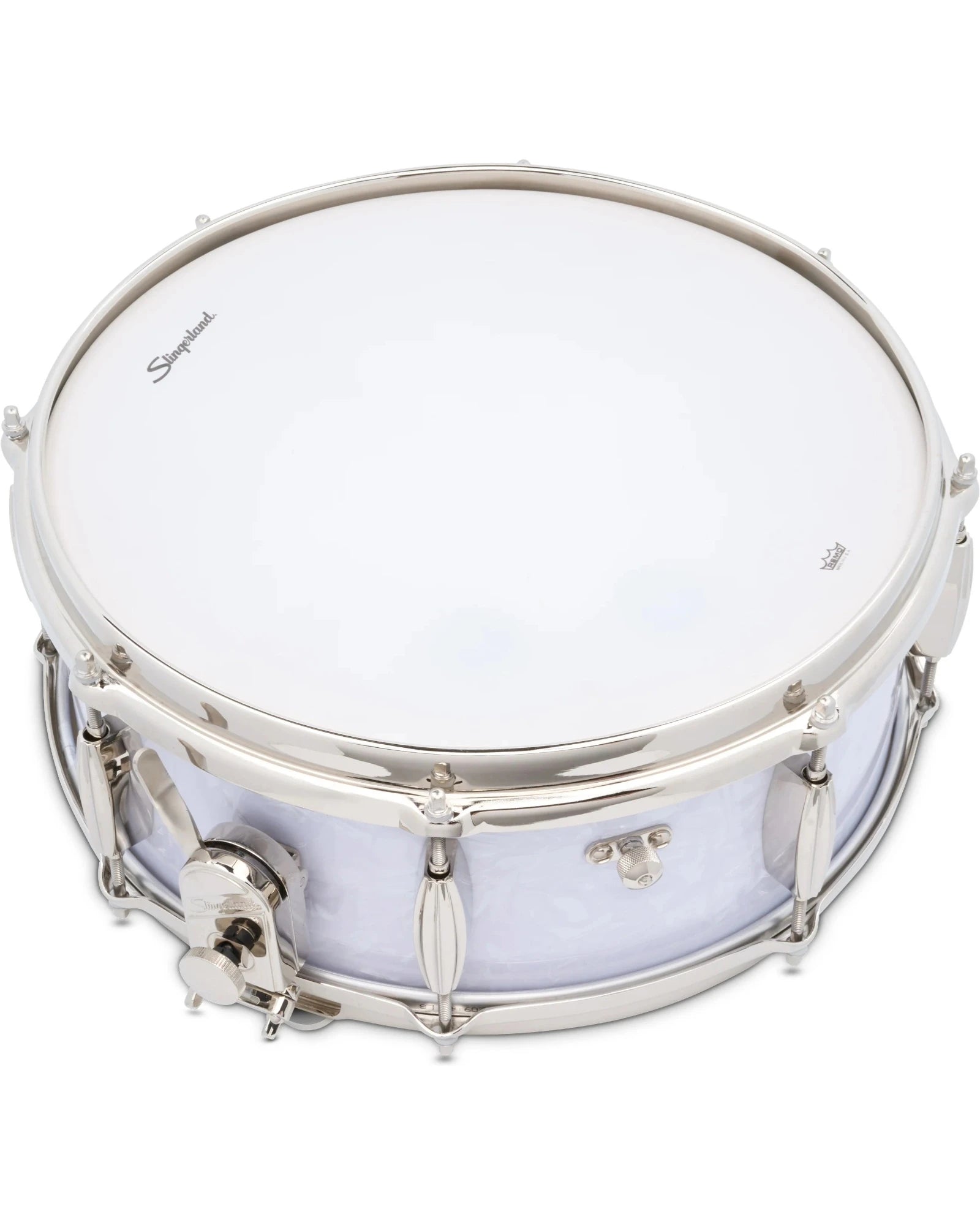 Tarola Slingerland SLFP5514SSK016 Radio King 5.5"x14" Blanco Aperlado, Caoba