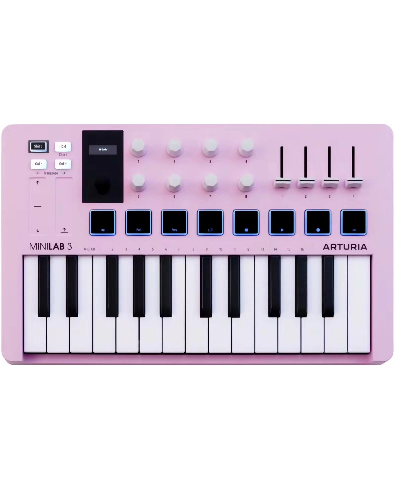Teclado Controlador Arturia MiniLab 3 Cuarzo Rosa