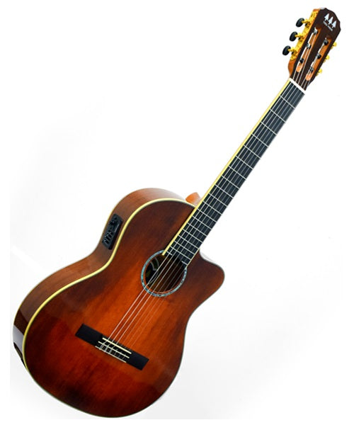 Guitarra Electroacústica Tres Pinos TPCES-0600 BR - Café Transparente