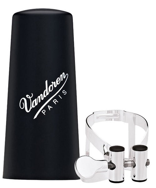 Abrazadera y Tapaboquilla Vandoren M/O LC51SP para Clarinete Si Bemol-Plateada