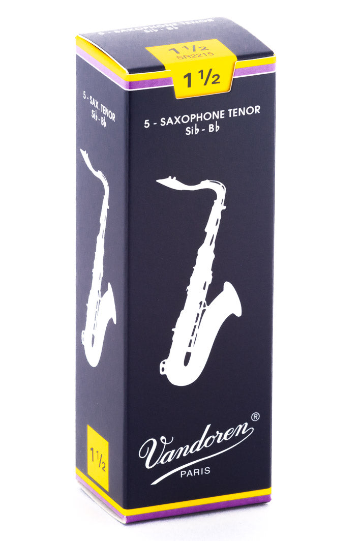 Caña Vandoren Tradicional para Saxofón Tenor 1 1/2 -Caja de 5 piezas