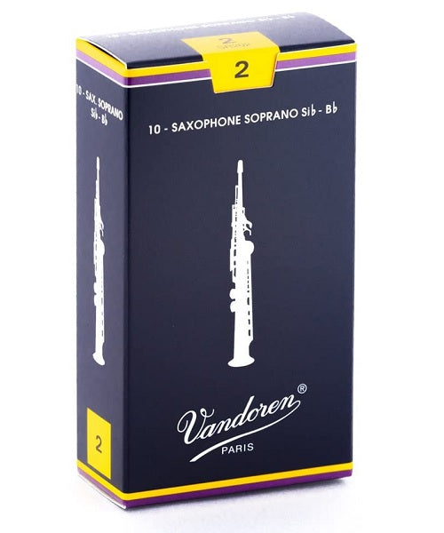 Caña Vandoren Tradicional SR202(10) para Saxofón Soprano 2-Caja de 10 Piezas