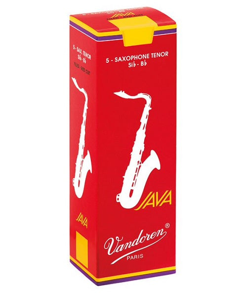 Caña Vandoren JAVA "Filed-Red Cut" SR2715R(5) para Saxofón Tenor 1 1/2-Caja de 5 Piezas