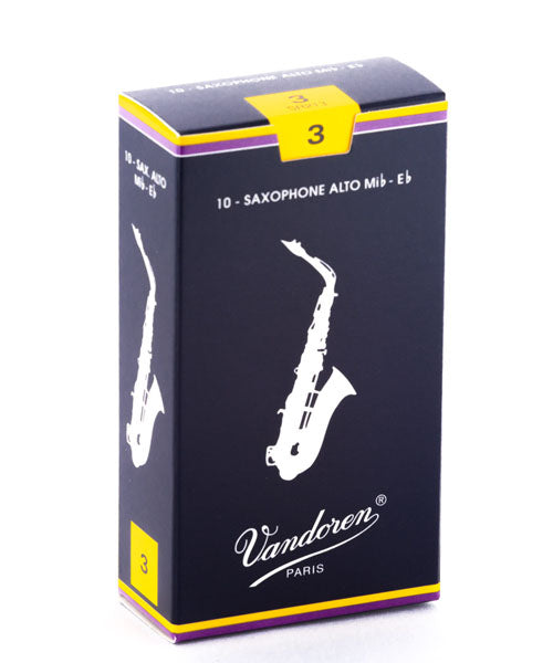 Caña Vandoren Tradicional SR213(10) para Saxofón Alto 3-Caja de 10 PIezas