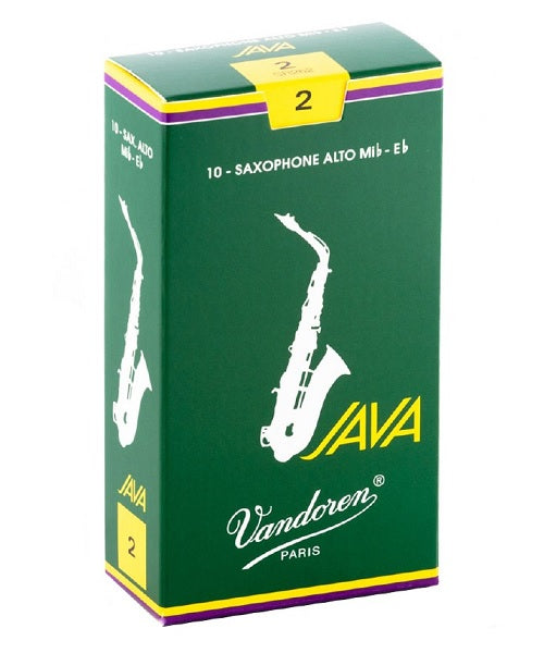 Caña Vandoren "JAVA" SR262(10) para Saxofón Alto 2-Caja de 10 Piezas