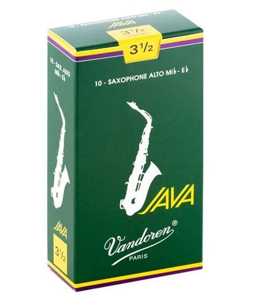 Caña Vandoren "JAVA" SR2635(10) para Saxofón Alto 3 1/2-Caja de 10 Piezas