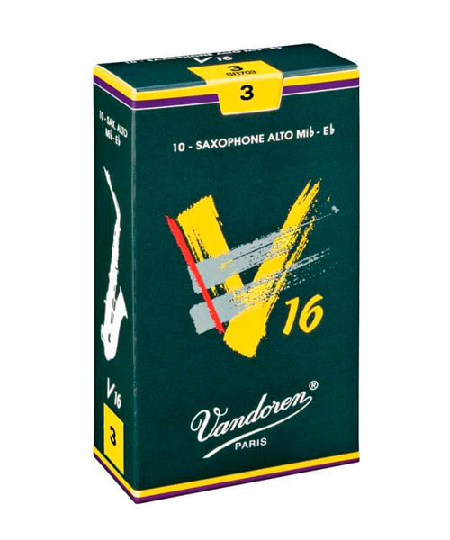 Caña Vandoren "V16" SR703(10) para Saxofón Alto 3-Caja de 10 Piezas